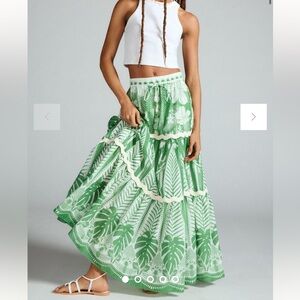 Farm Rio macaw elegance maxi skirt